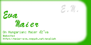 eva maier business card